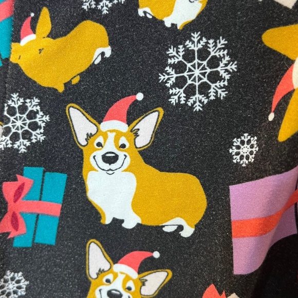 Terra & Sky Women's Welsh Corgi Santa Christmas Leggings Pants - Picture 11 of 12